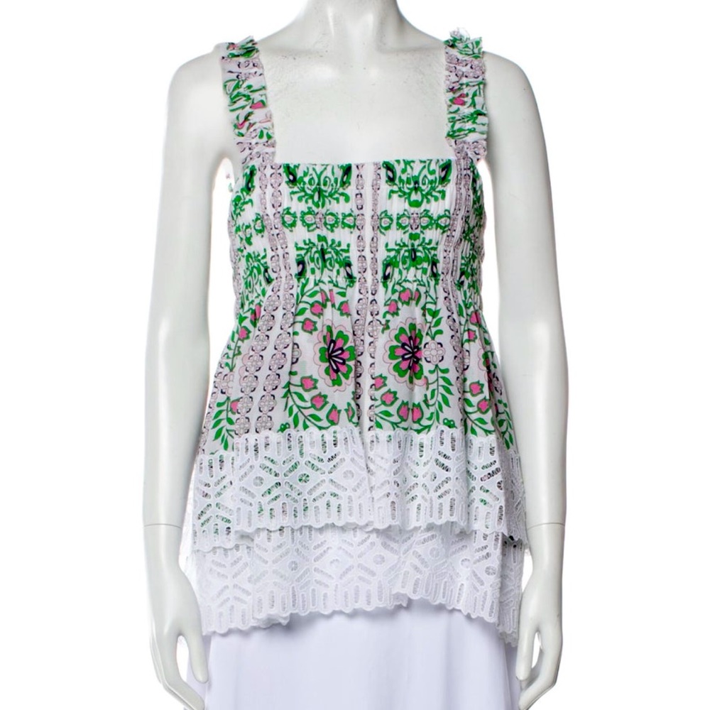 TORY BURCH FLORAL TOP 🌸🌸🌸🌸